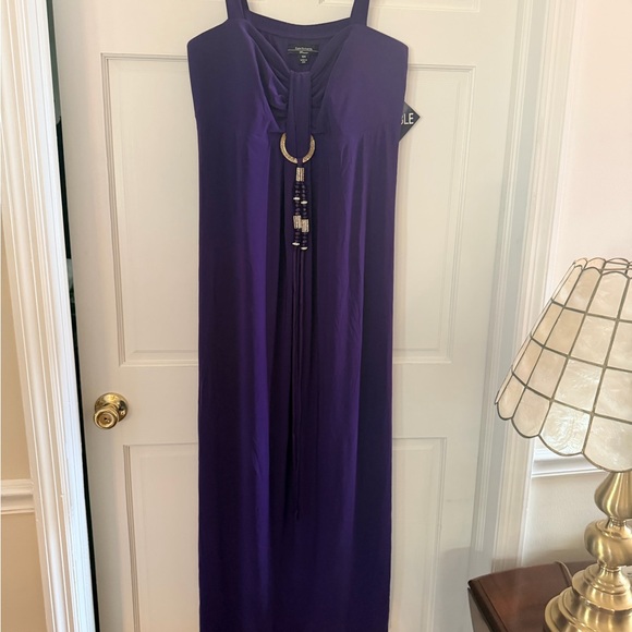 Dress Barn Dresses & Skirts - Dress Barn Purple Maxi Dress with Tassel Ring Accent